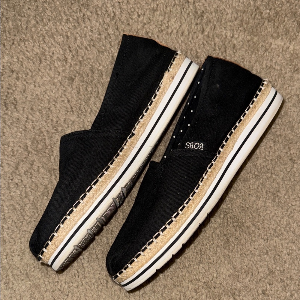 Skechers BOBS Black Slip-Ons - Picture 2 of 7